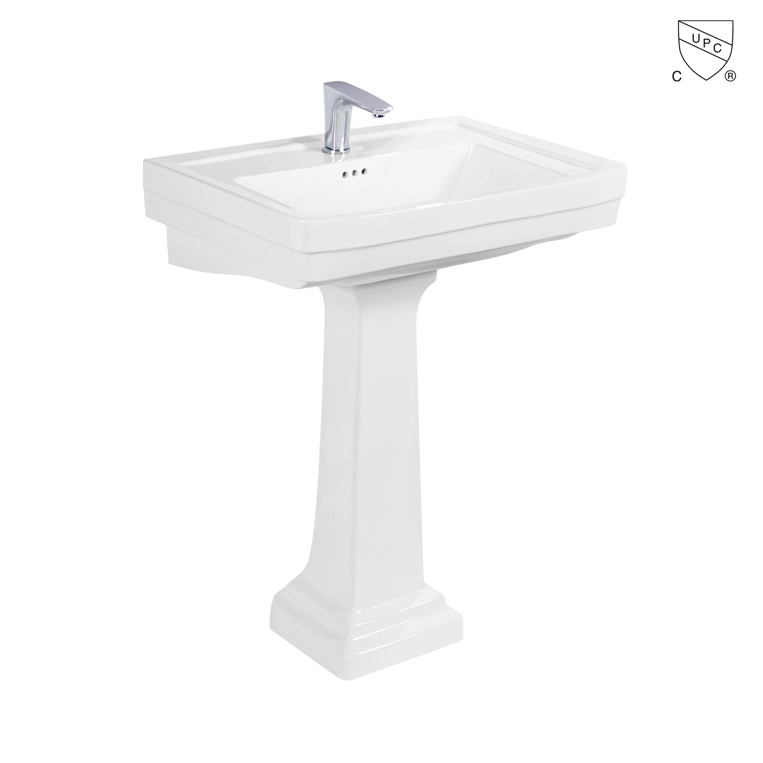30 inch bathroom pedestal sink with overflow